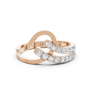 Serene Crossline Diamond Ring